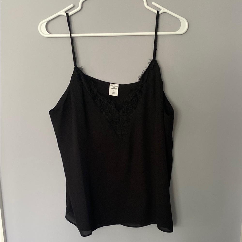 Melrose and Market Black Camisole Sleeveless Top